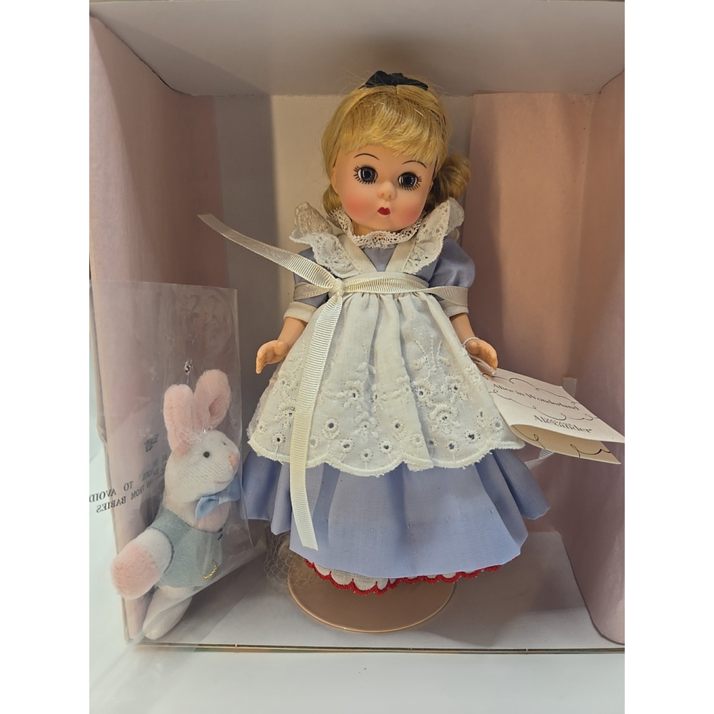 Madame Alexander 8"‎ Doll Alice in Wonderland 30665 Tag/Box-Missing White Rabbit